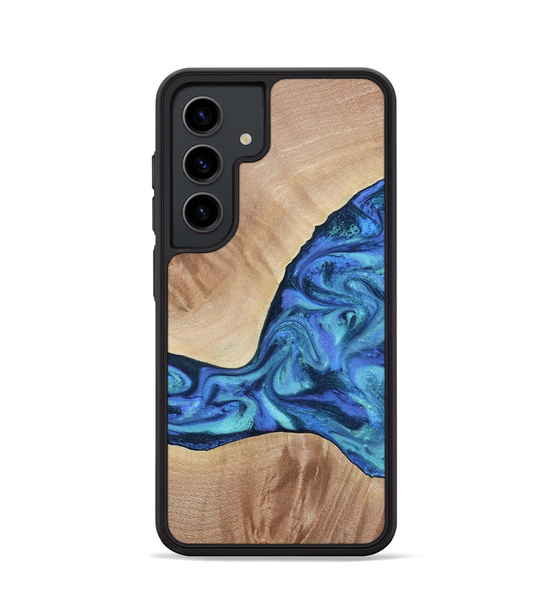 Galaxy S24 Wood Phone Case - Zetta (Blue, 801800)