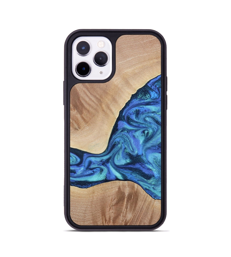 iPhone 11 Pro Wood Phone Case - Zetta (Blue, 801800)