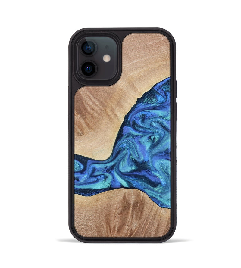 iPhone 12 Wood Phone Case - Zetta (Blue, 801800)