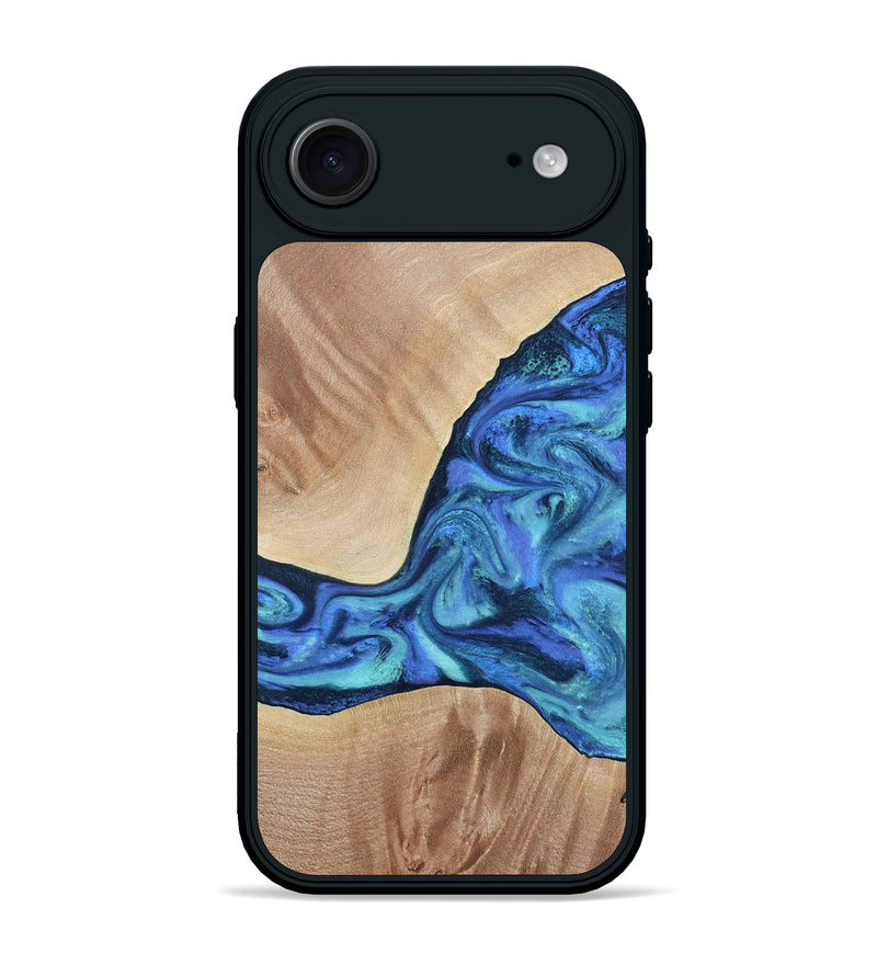 iPhone 17 Air Wood Phone Case - Zetta (Blue, 801800)