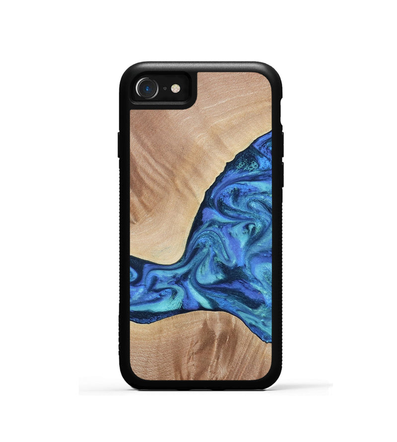 iPhone SE Wood Phone Case - Zetta (Blue, 801800)