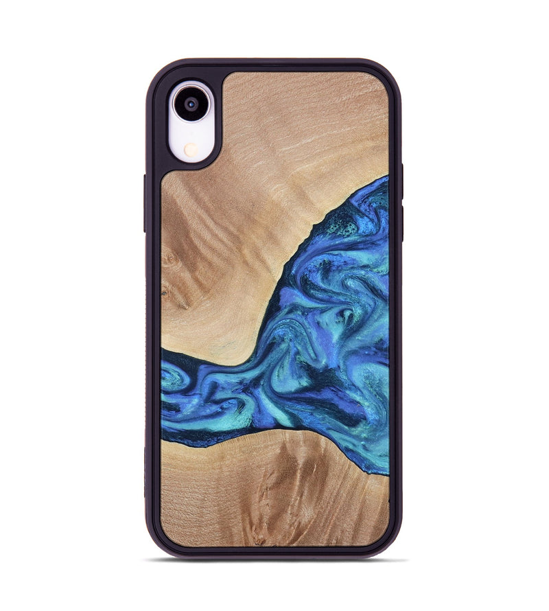 iPhone Xr Wood Phone Case - Zetta (Blue, 801800)