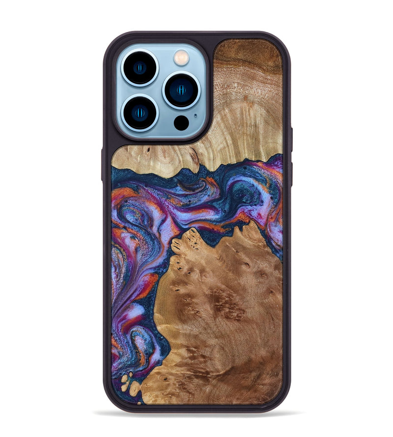 iPhone 14 Pro Max Wood Phone Case - Makai (Blue, 801801)