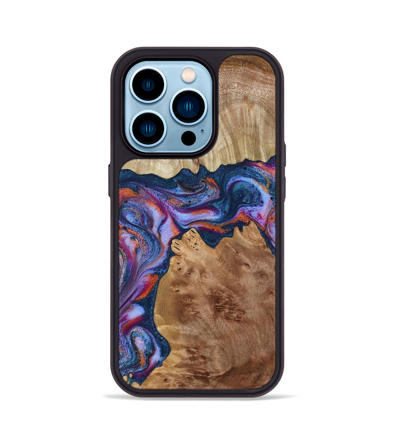 iPhone 14 Pro Wood Phone Case - Makai (Blue, 801801)