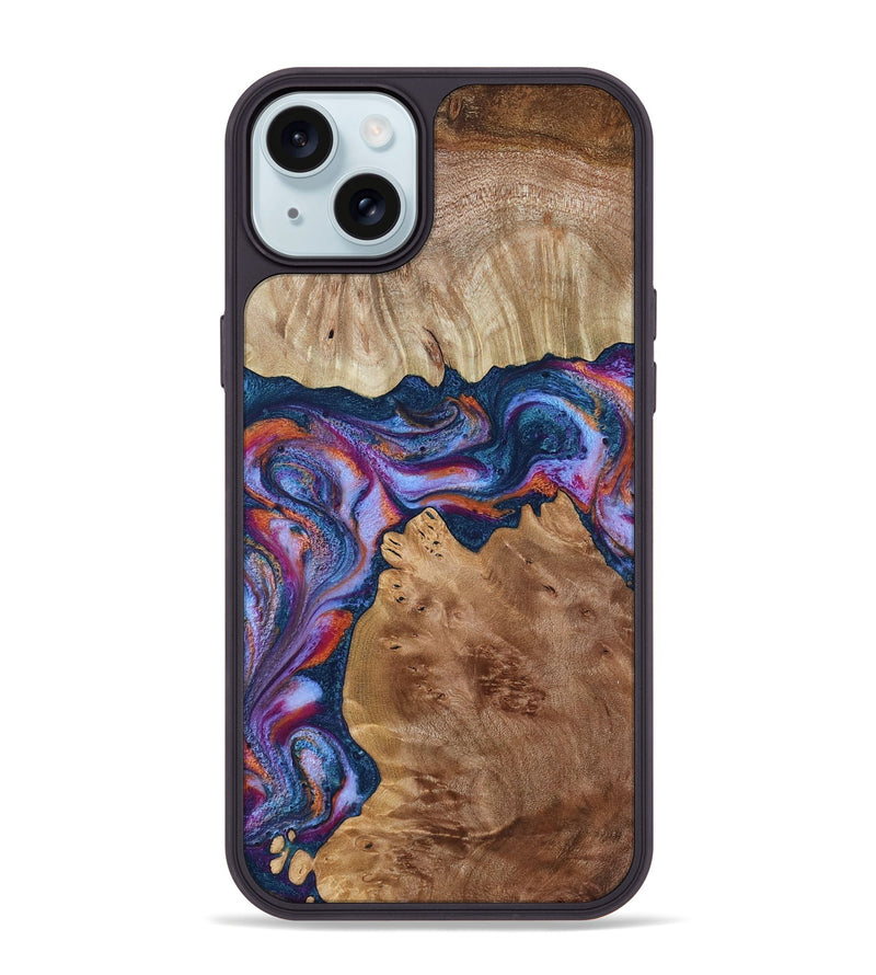 iPhone 15 Plus Wood Phone Case - Makai (Blue, 801801)