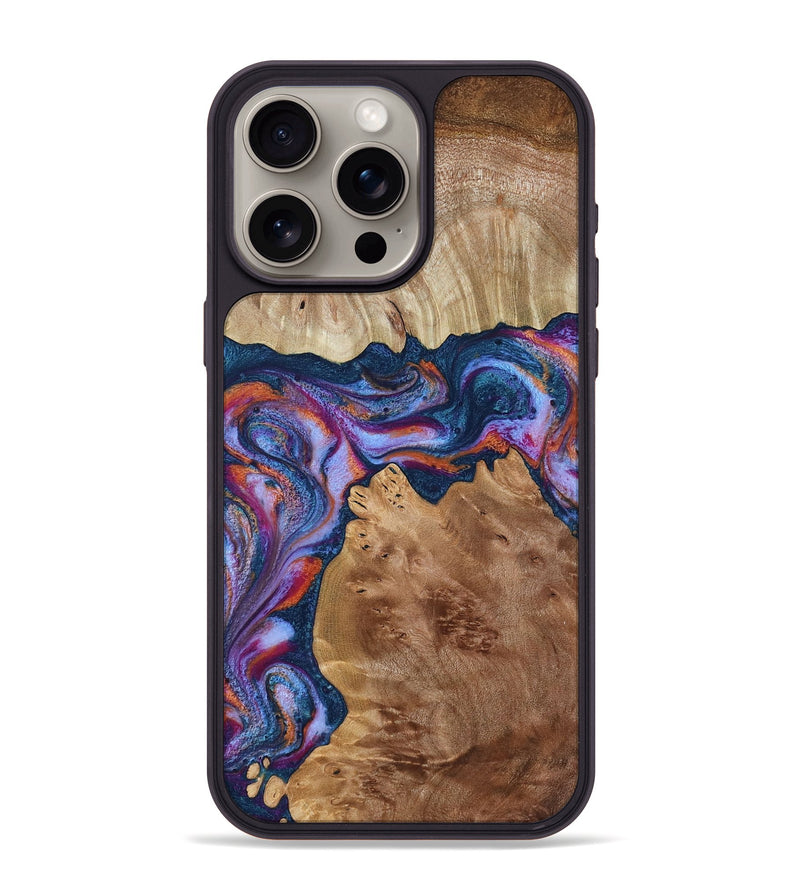iPhone 15 Pro Max Wood Phone Case - Makai (Blue, 801801)