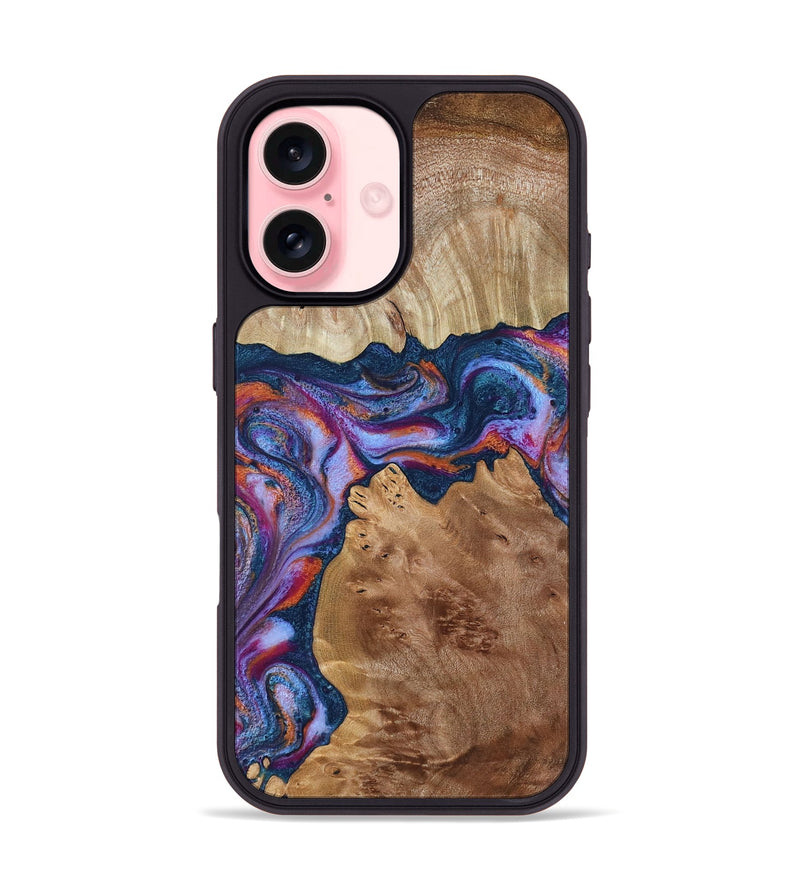 iPhone 16 Wood Phone Case - Makai (Blue, 801801)