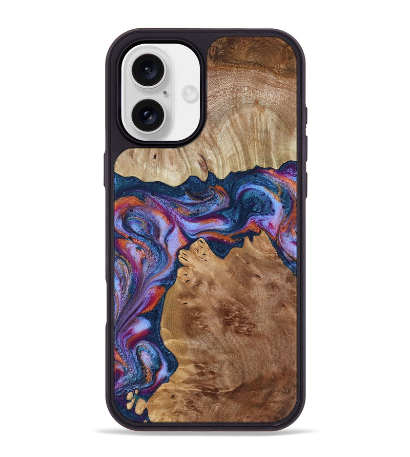 iPhone 16 Plus Wood Phone Case - Makai (Blue, 801801)