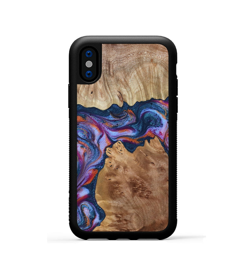 iPhone Xs Wood Phone Case - Makai (Blue, 801801)