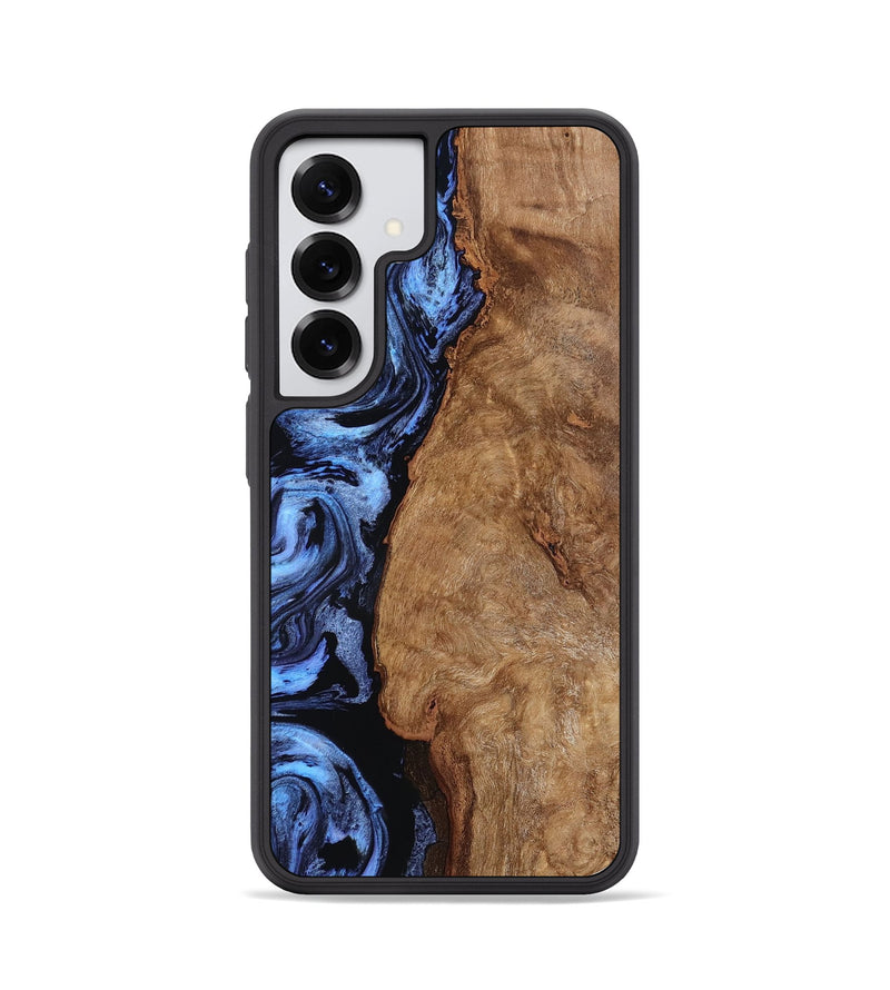 Galaxy S25 Wood Phone Case - Stephan (Blue, 801802)