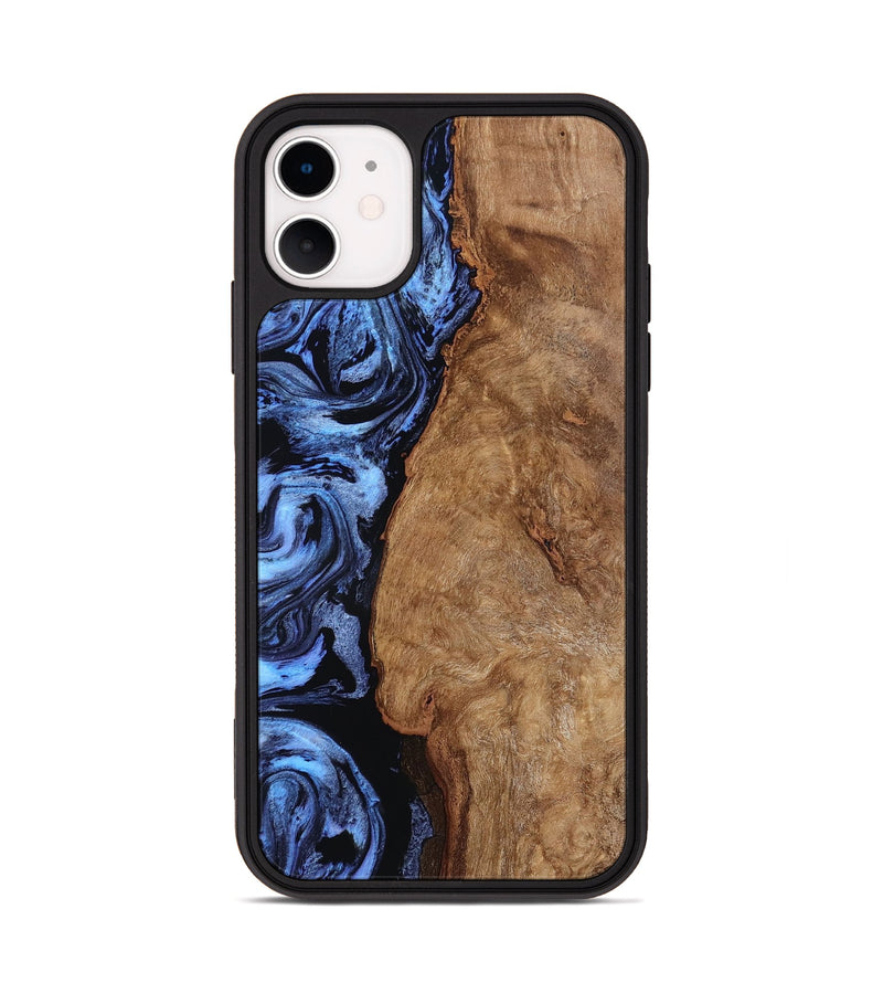iPhone 11 Wood Phone Case - Stephan (Blue, 801802)