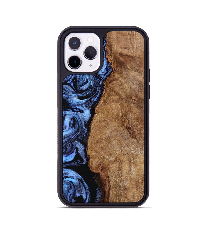 iPhone 11 Pro Wood Phone Case - Stephan (Blue, 801802)
