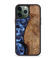 iPhone 13 Pro Max Wood Phone Case - Stephan (Blue, 801802)