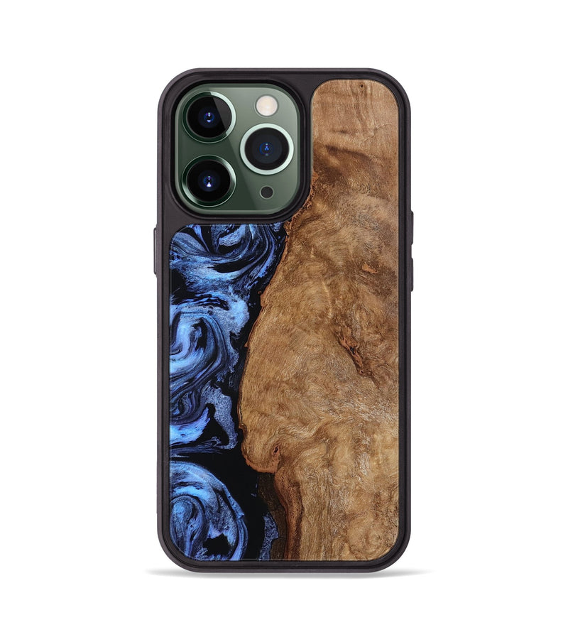 iPhone 13 Pro Wood Phone Case - Stephan (Blue, 801802)