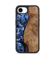 iPhone 16e Wood Phone Case - Stephan (Blue, 801802)