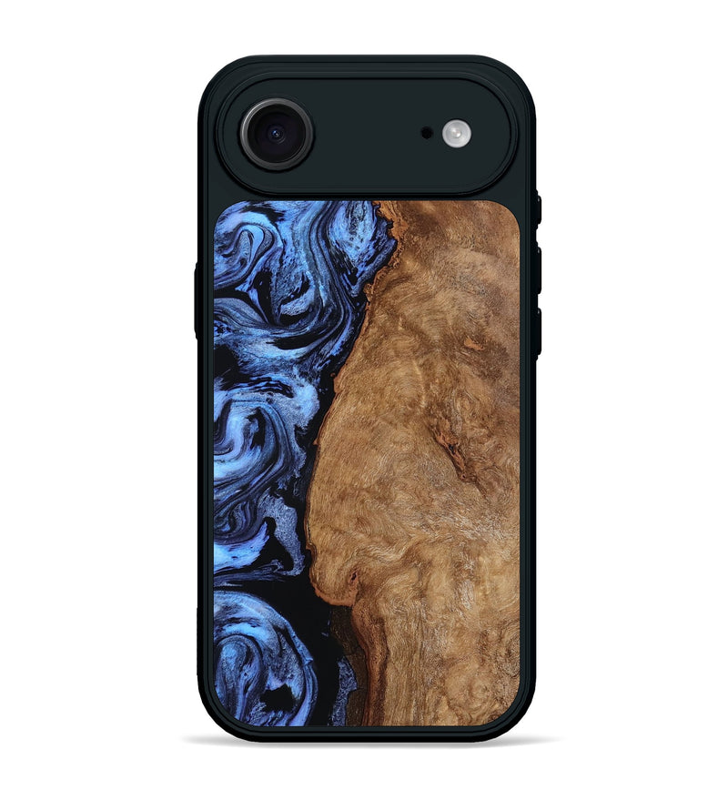 iPhone 17 Air Wood Phone Case - Stephan (Blue, 801802)