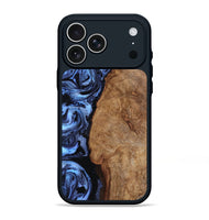 iPhone 17 Pro Max Wood Phone Case - Stephan (Blue, 801802)