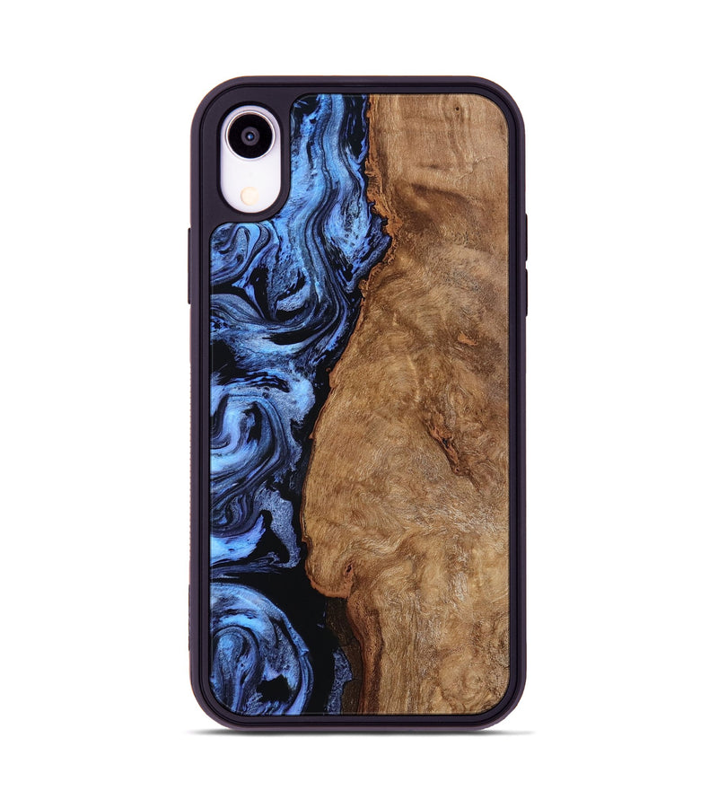 iPhone Xr Wood Phone Case - Stephan (Blue, 801802)