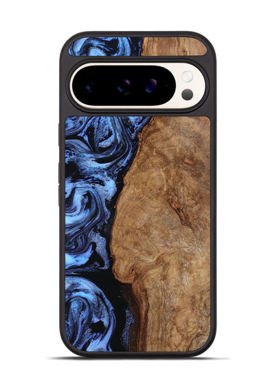 Pixel 9 Pro Wood Phone Case - Stephan (Blue, 801802)