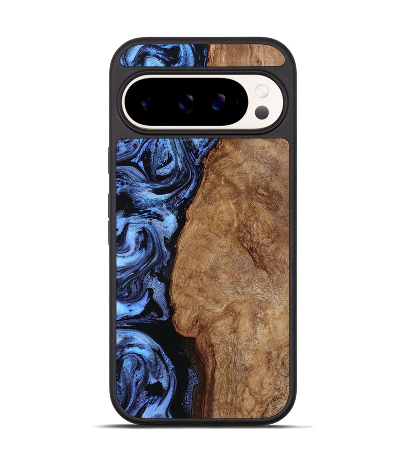 Pixel 9 Pro Wood Phone Case - Stephan (Blue, 801802)