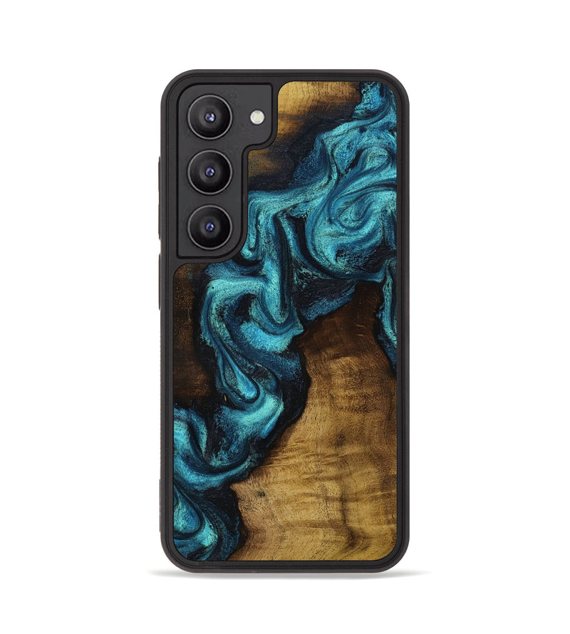 Galaxy S23 Wood Phone Case - Marcia (Blue, 801803)