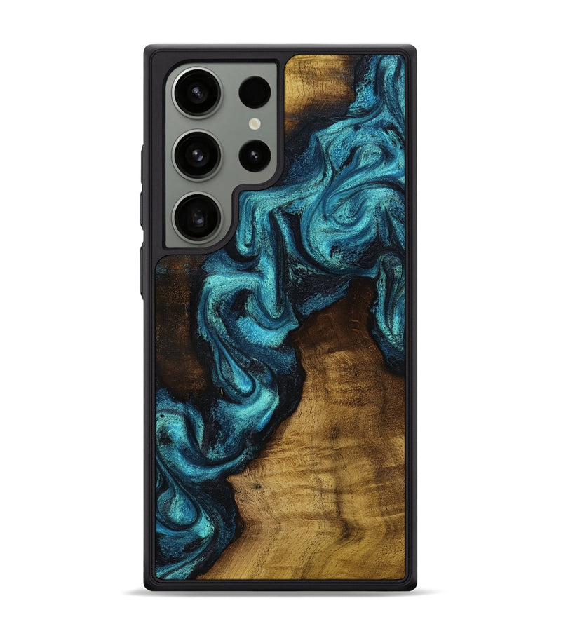 Galaxy S24 Ultra Wood Phone Case - Marcia (Blue, 801803)