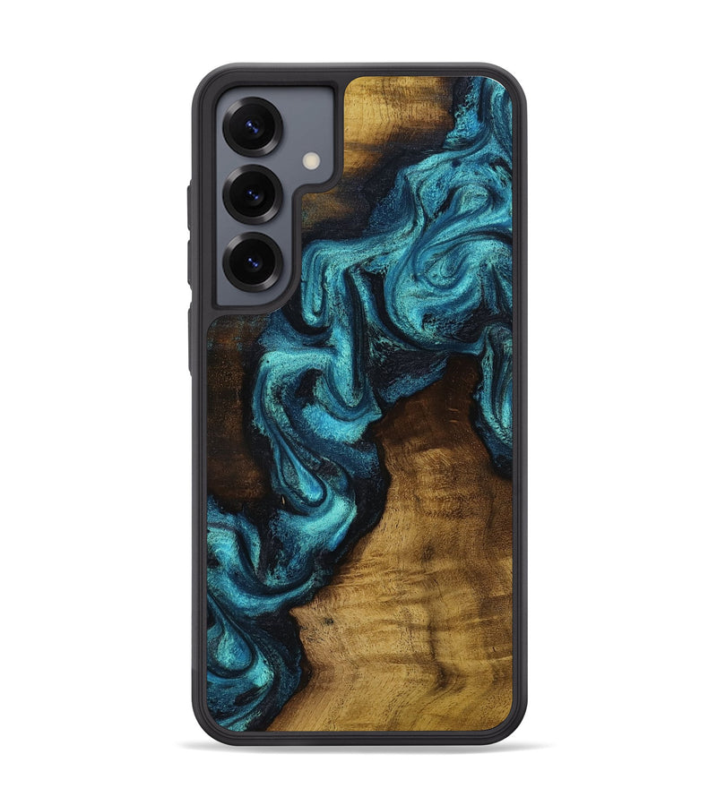 Galaxy S25 Plus Wood Phone Case - Marcia (Blue, 801803)