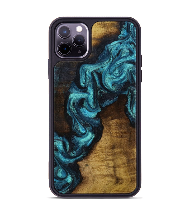 iPhone 11 Pro Max Wood Phone Case - Marcia (Blue, 801803)
