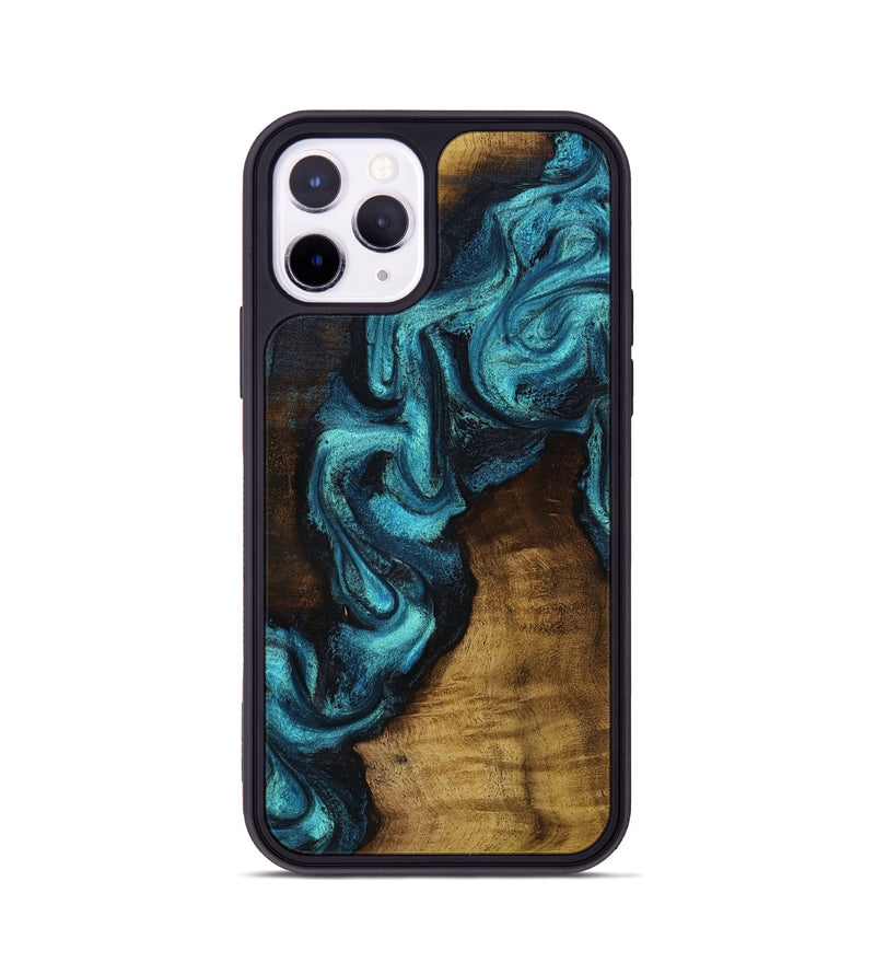 iPhone 11 Pro Wood Phone Case - Marcia (Blue, 801803)