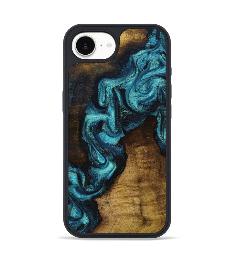 iPhone 16e Wood Phone Case - Marcia (Blue, 801803)