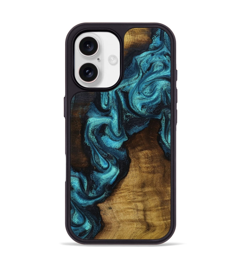 iPhone 17 Wood Phone Case - Marcia (Blue, 801803)