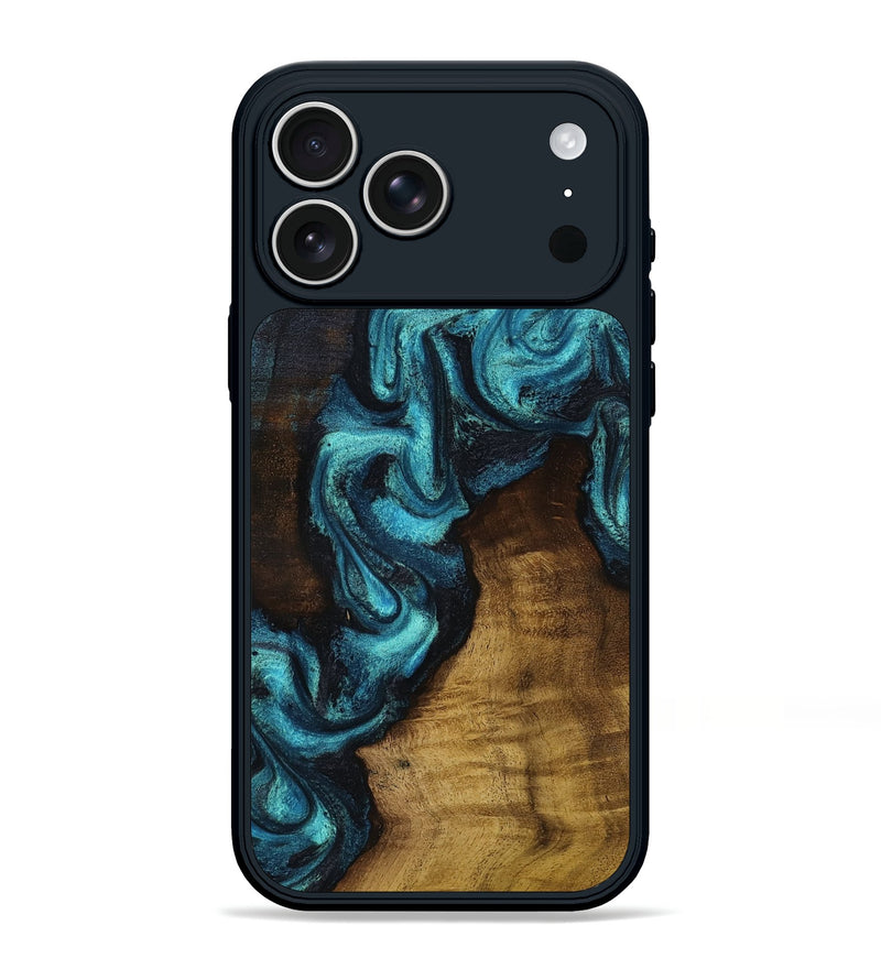 iPhone 17 Pro Max Wood Phone Case - Marcia (Blue, 801803)