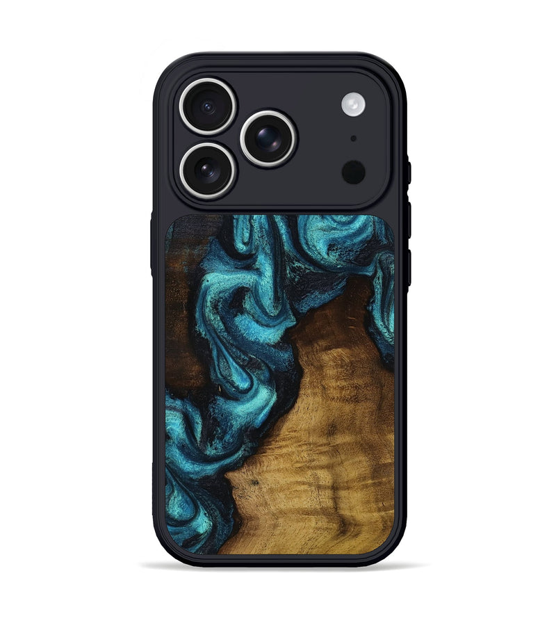 iPhone 17 Pro Wood Phone Case - Marcia (Blue, 801803)