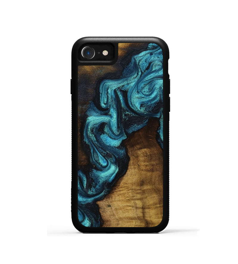 iPhone SE Wood Phone Case - Marcia (Blue, 801803)