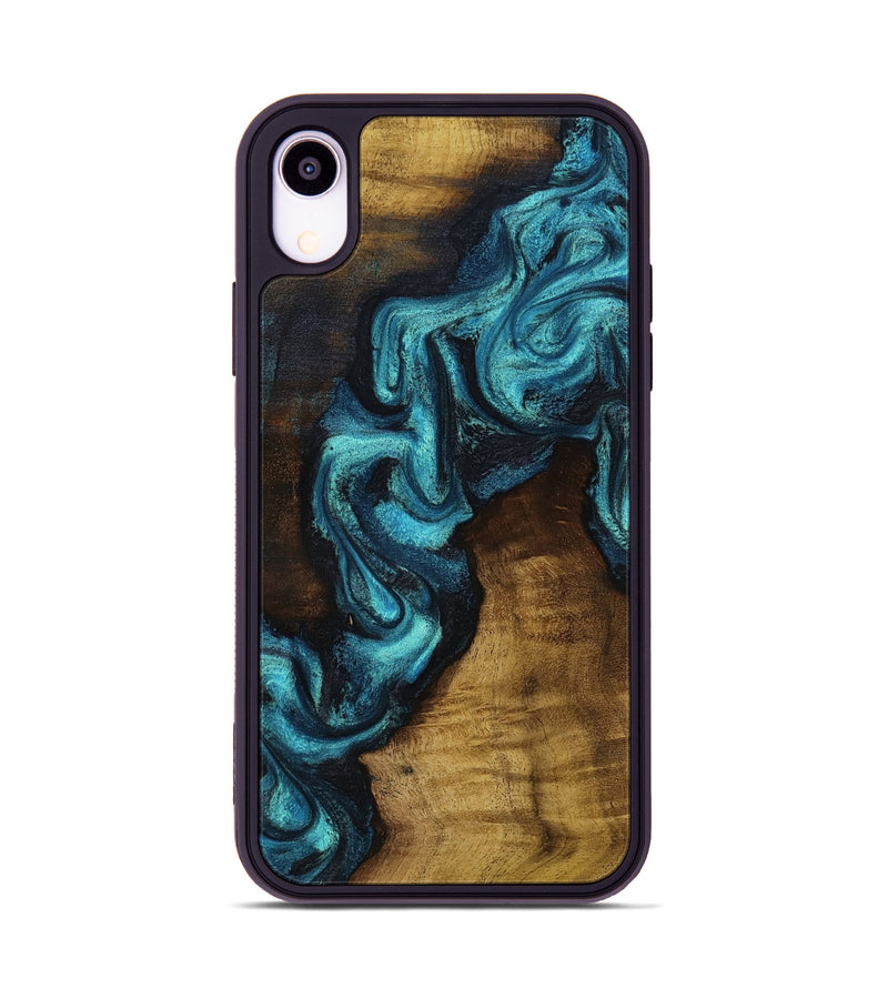 iPhone Xr Wood Phone Case - Marcia (Blue, 801803)