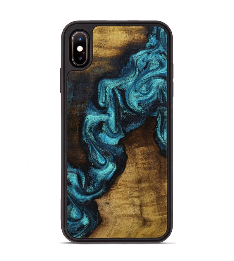 iPhone Xs Max Wood Phone Case - Marcia (Blue, 801803)