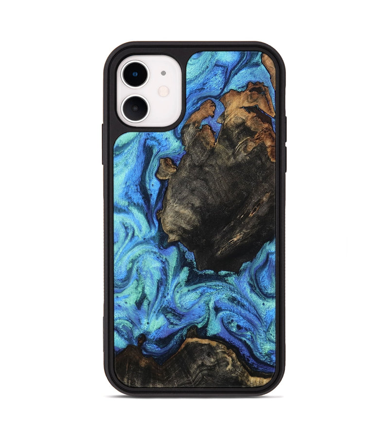 iPhone 11 Wood Phone Case - Loren (Blue, 801804)