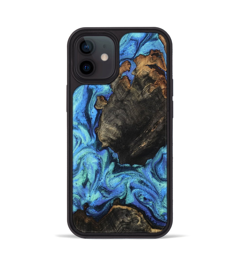 iPhone 12 Wood Phone Case - Loren (Blue, 801804)