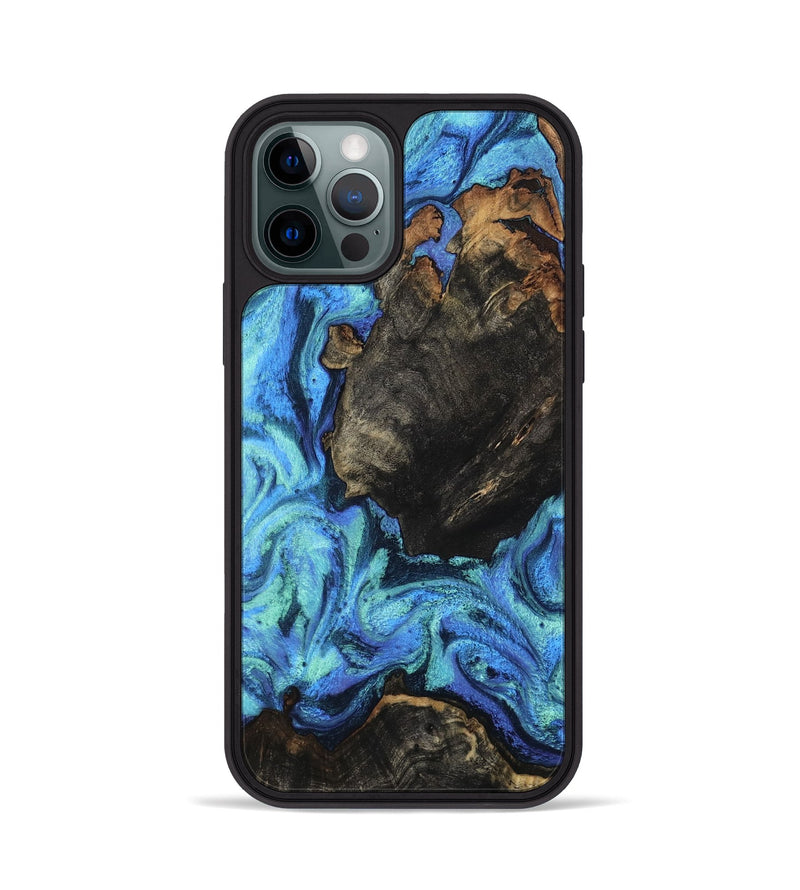 iPhone 12 Pro Wood Phone Case - Loren (Blue, 801804)