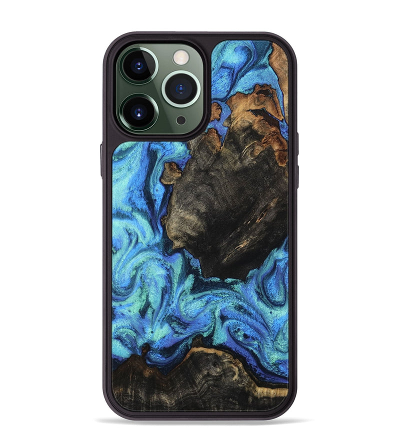 iPhone 13 Pro Max Wood Phone Case - Loren (Blue, 801804)