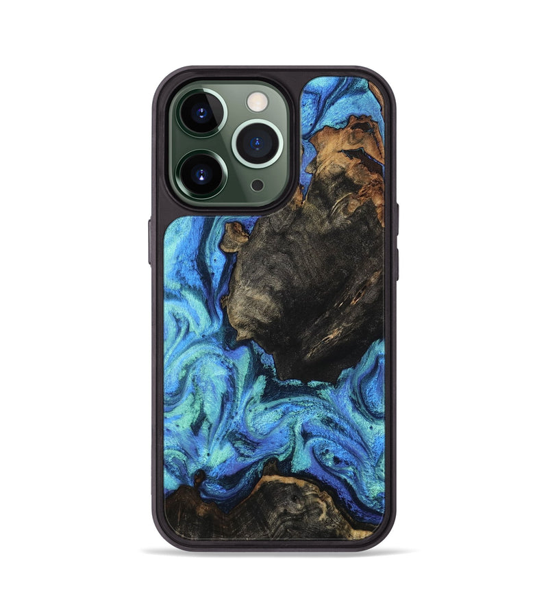 iPhone 13 Pro Wood Phone Case - Loren (Blue, 801804)