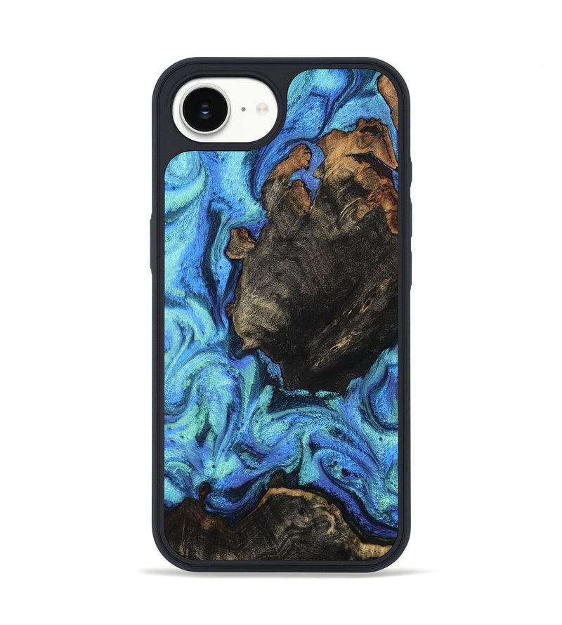 iPhone 16e Wood Phone Case - Loren (Blue, 801804)