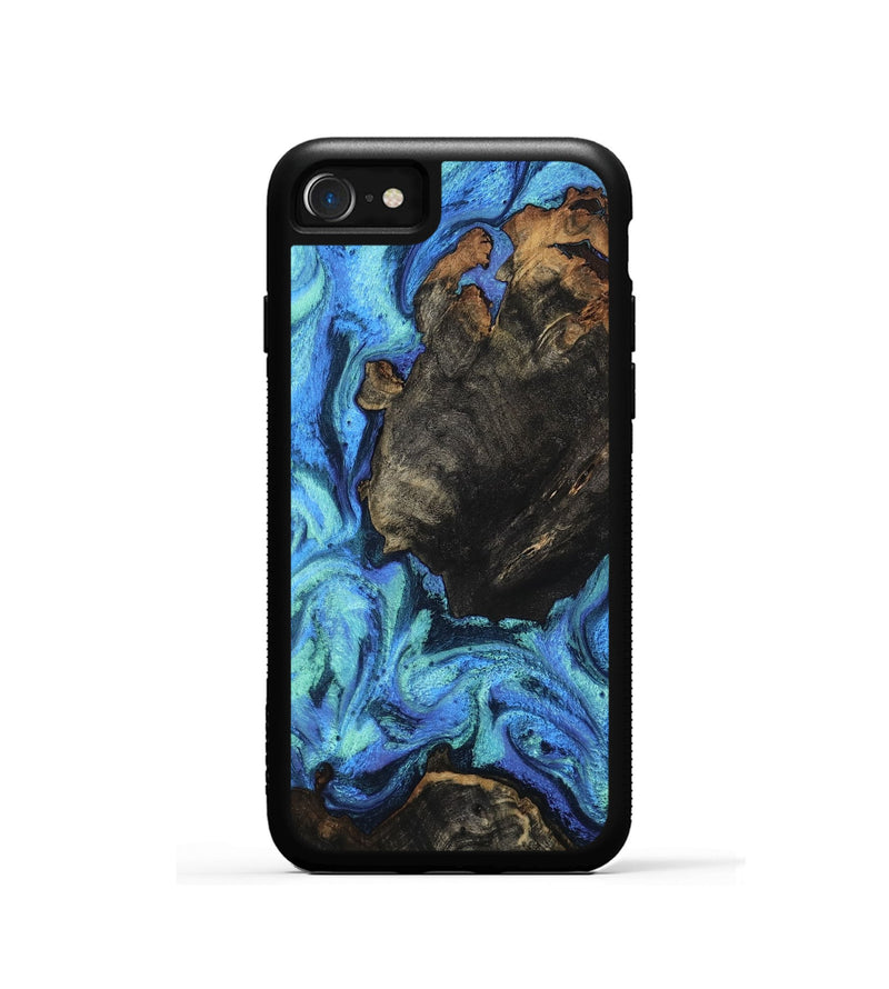 iPhone SE Wood Phone Case - Loren (Blue, 801804)