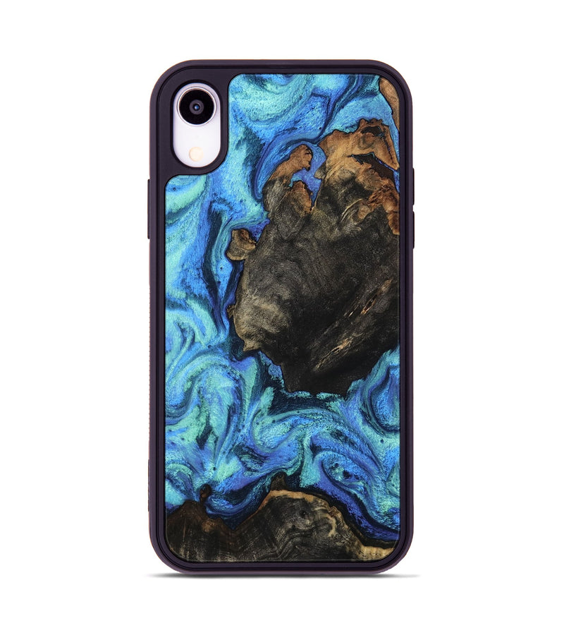 iPhone Xr Wood Phone Case - Loren (Blue, 801804)