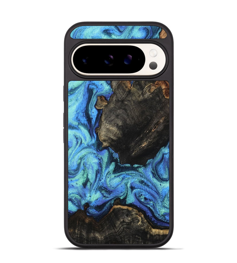 Pixel 9 Wood Phone Case - Loren (Blue, 801804)