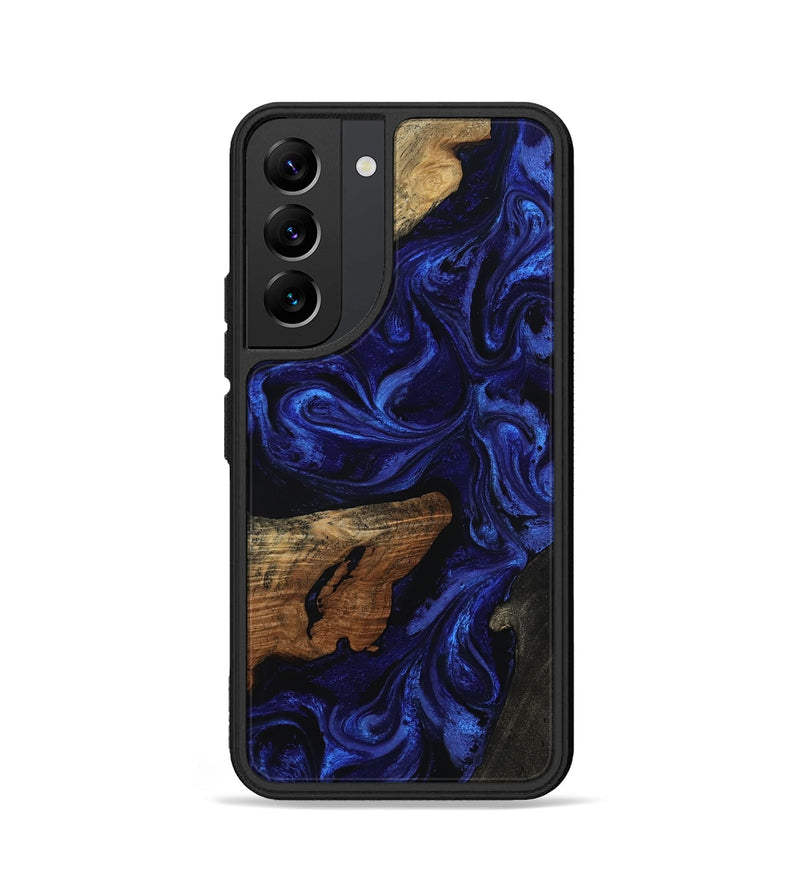 Galaxy S22 Wood Phone Case - Elva (Blue, 801805)
