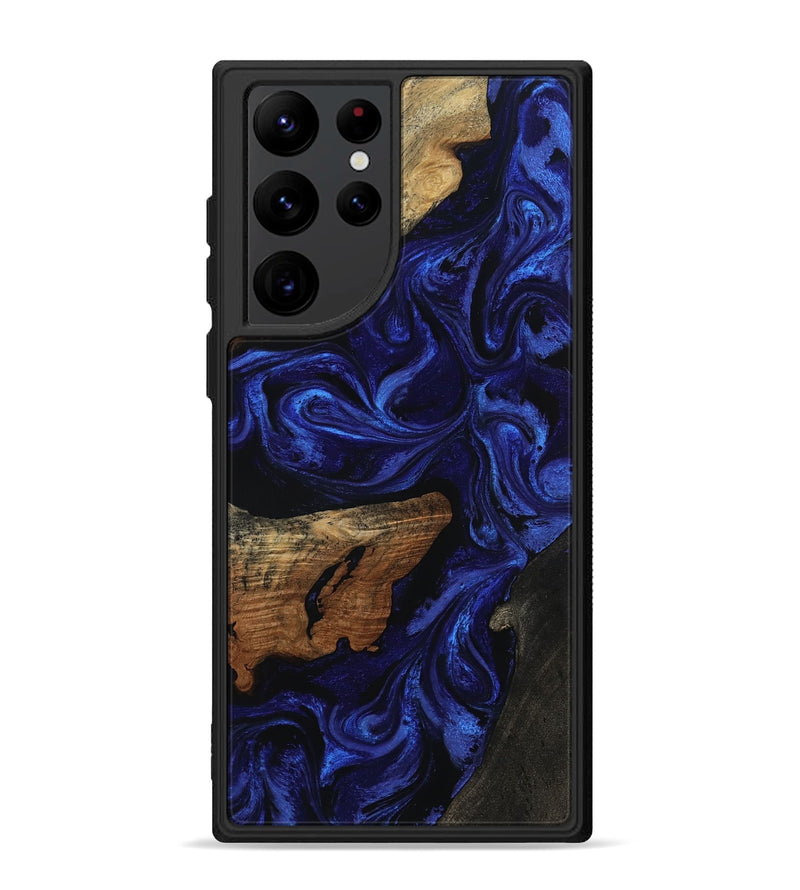 Galaxy S22 Ultra Wood Phone Case - Elva (Blue, 801805)