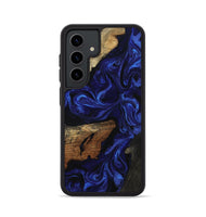 Galaxy S24 Wood Phone Case - Elva (Blue, 801805)