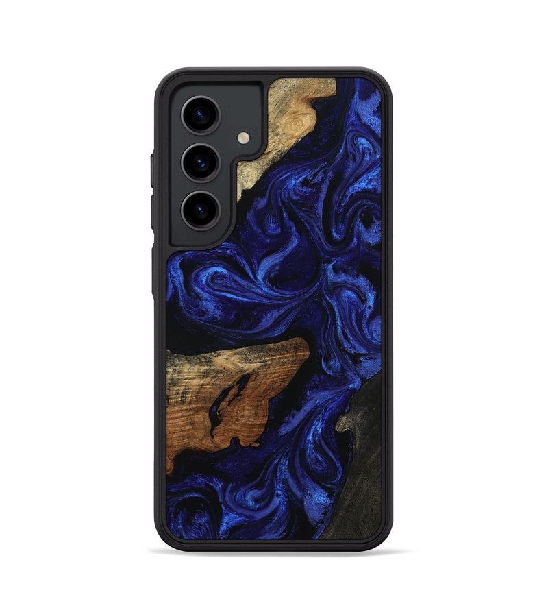 Galaxy S24 Wood Phone Case - Elva (Blue, 801805)