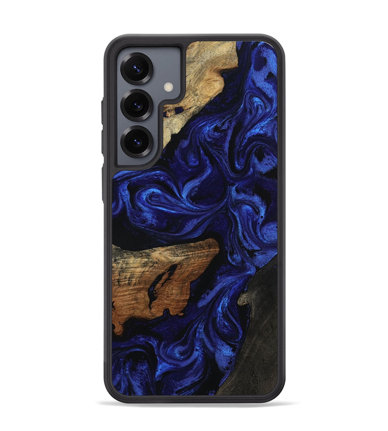 Galaxy S25 Plus Wood Phone Case - Elva (Blue, 801805)